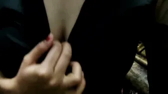 Hindi Aunty Teasing With Tight Bra Showing Hard Nipples Poking