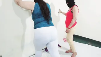 Curvy Bbw Aunties Sweating Hard During Private Workout Class