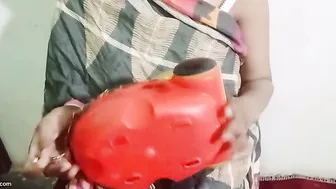 Muslim Bhabhi Playing With Her Big Toys Alone At Home Tonight