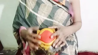 Muslim Bhabhi Playing With Her Big Toys Alone At Home Tonight