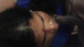 Shy Desi Aunty Giving Her First Blowjob On Camera Nervously