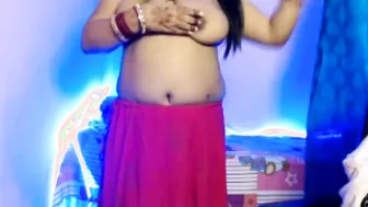 Mature Aunty Stripping Naked And Dancing Showing Her Big Boobs