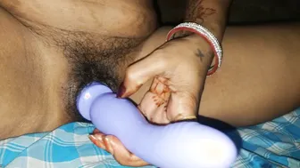 Village Housewife Playing With Vibrator Moaning In Bedroom
