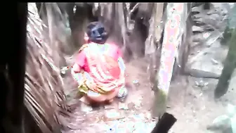 Secretly Filming My Neighbor Aunty Bending Over Showing Her Ass