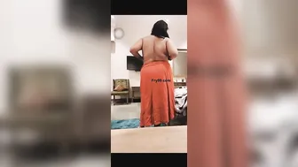 Busty Indian Aunty Showing Off Her Massive Natural Boobs