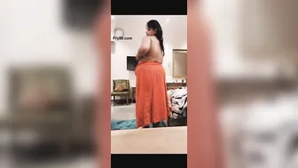 Busty Indian Aunty Showing Off Her Massive Natural Boobs