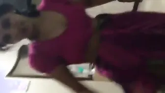 Mature Indian Aunty Stripping Completely Naked In Bedroom Alone