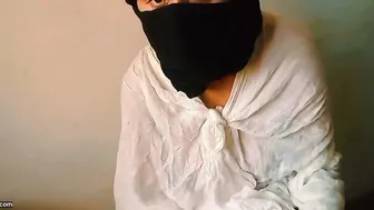 Married Woman Playing With Her Big Tits And Round Ass At Home