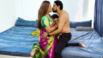 Husband Fucking His Wife And Her Sister Together On The Bed