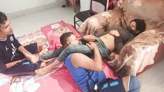Horny Bengali Wife Sharing Two Cocks In Homemade Threesome Sex