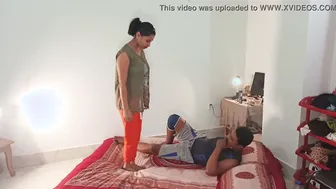 Sexy Bhabhi Enjoying Rough Threesome Sex As Christmas Present