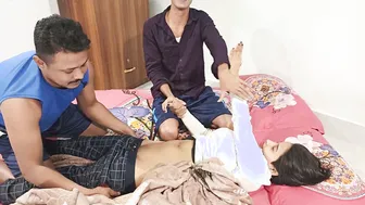 Young Desi Slut Servicing Two Guys In Hot Threesome Action