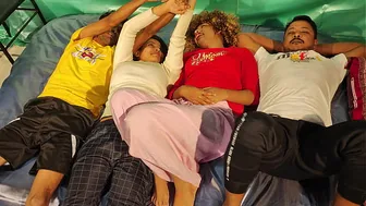 Four Of Us Getting Wild On The Bed In Crazy Group Fucking