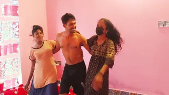 His First Time Sharing Two Village Girls In Bedroom Together