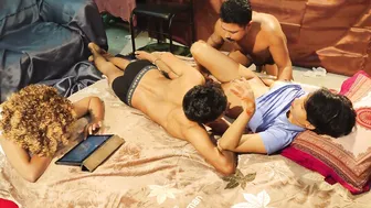 Four Desi Friends Enjoying Wild Group Sex Session At Apartment