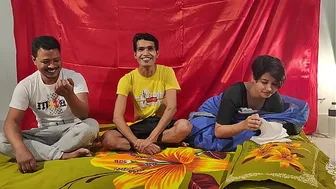 Husband Fingers Wife While Friend Fucks Her In Hot Threesome