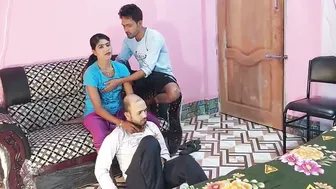 Horny Indian Wife Getting Fucked By Two Men In Bedroom