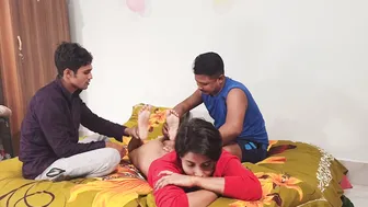 Desi GF Flirting With Two Buddies Ending In Hot Mmf