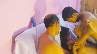 Real Homemade Threesome With GF And Her Friend Tonight