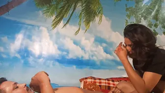 Village Wife Convincing Street Boy To Eat Her Pussy At Home