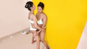 Desi GF Brings Her Bestie For Hot Threesome At Home