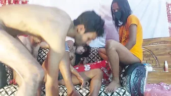 Two Couples Swapping Partners For Crazy Foursome In Bedroom