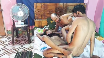Desi Girl Riding Two Dicks Creamy Orgasm In Threesome Fuck