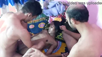 Desi Teen Babe Taking Two Cocks In Wild Threesome At Home