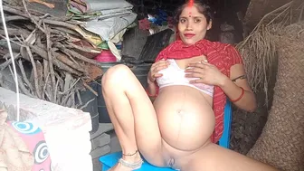 Pregnant Bihari Babe On Rooftop Fingering Her Wet Pussy Alone