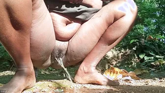 Married Aunty Pissing Outside Her Bathroom Door Fully Exposed