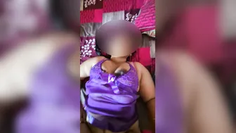 Busty Aunty In Purple Lingerie Getting Her Pussy Pounded Pov