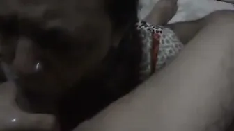 Indian Aunty Giving Sloppy Blowjob To Younger Guy At Hotel