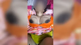 Married Aunty Bouncing Her Big Tits Hard Riding In Saree