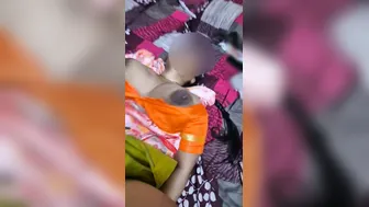 Married Aunty Bouncing Her Big Tits Hard Riding In Saree