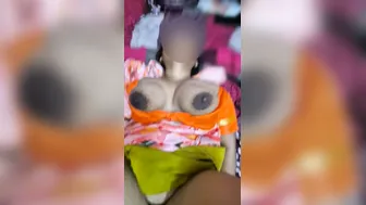 Married Aunty Bouncing Her Big Tits Hard Riding In Saree