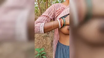 Village Wife Aunty Taking Cock Outdoors In The Open Fields