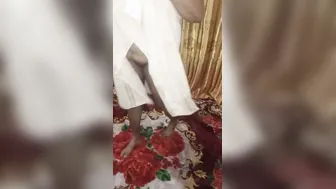 Village Aunty Playing With Broom In Her Holes When Alone At Home