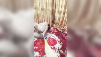 Village Aunty Playing With Broom In Her Holes When Alone At Home