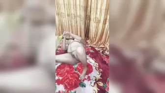 Village Aunty Playing With Broom In Her Holes When Alone At Home