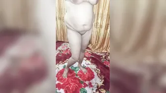 Village Aunty Playing With Broom In Her Holes When Alone At Home