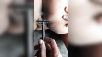 Shaving My Village Aunty Smooth Pussy With A Sharp Blade