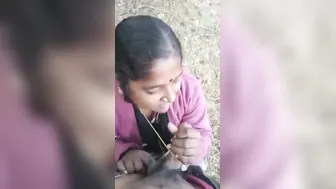 Outdoor Blowjob From My Sexy Desi Aunty In The Village Garden