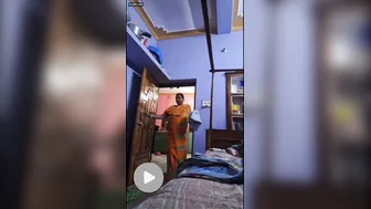 Catching Desi Aunty Changing Clothes Through The Window