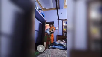 Catching Desi Aunty Changing Clothes Through The Window