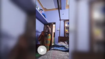 Catching Desi Aunty Changing Clothes Through The Window