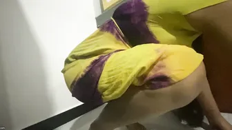 Tamil Maid Aunty Showing Off Her Huge Boobs While Working