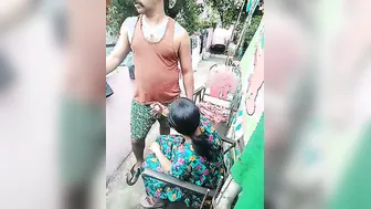 Naughty Indian Aunty Jerking And Sucking Him On The Rooftop