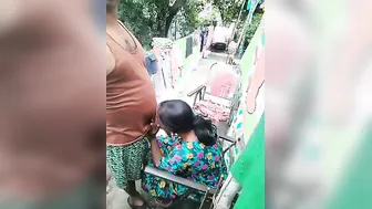 Naughty Indian Aunty Jerking And Sucking Him On The Rooftop