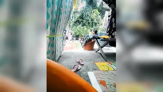 Naughty Indian Aunty Jerking And Sucking Him On The Rooftop