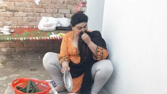 Village Aunty Caught On Camera During Her Morning House Routine